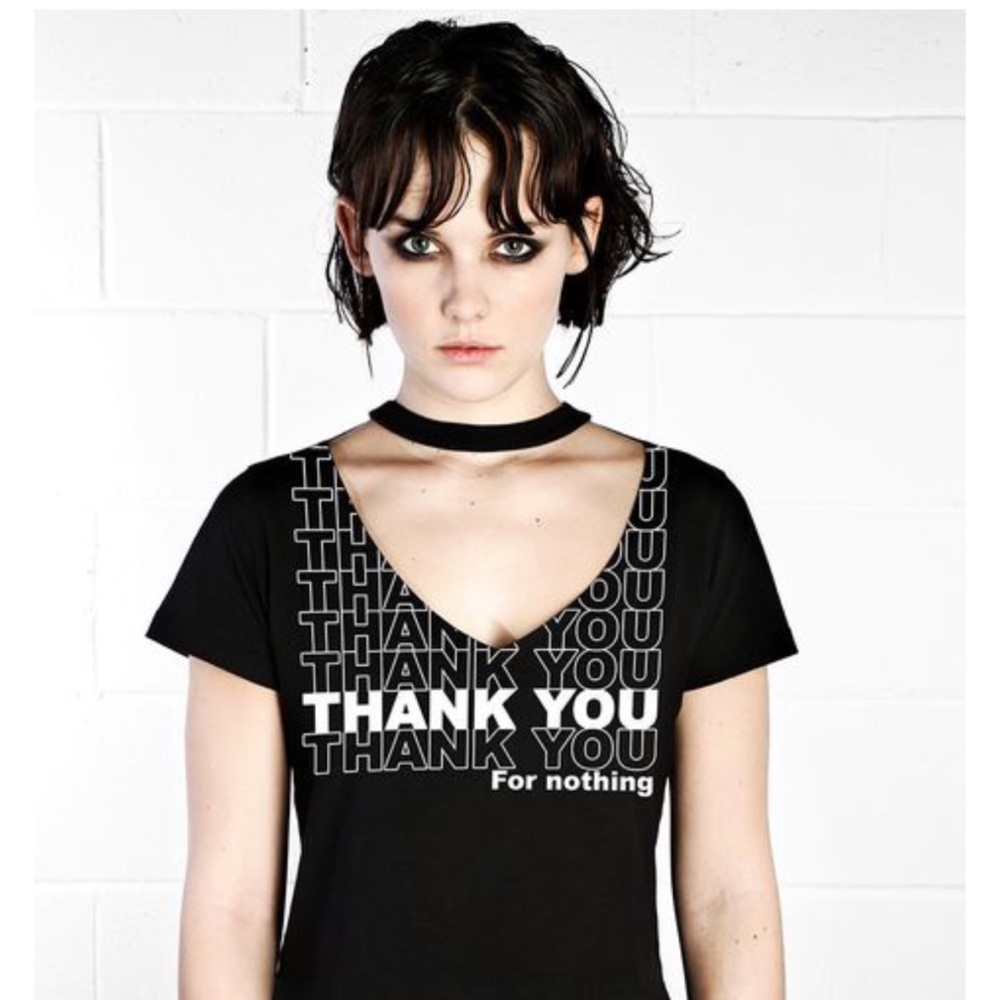Thank You Cut Out Top